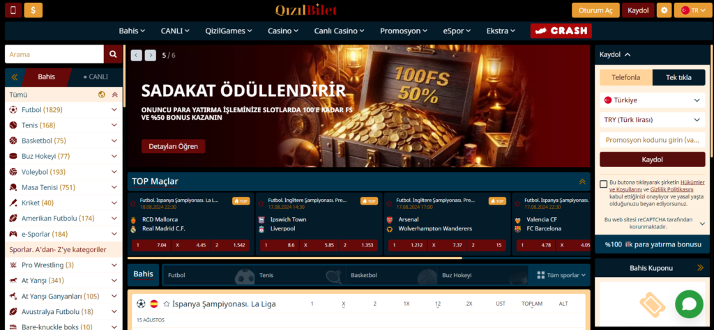 Site Tasarımı ve Arayüz Qizilbilet