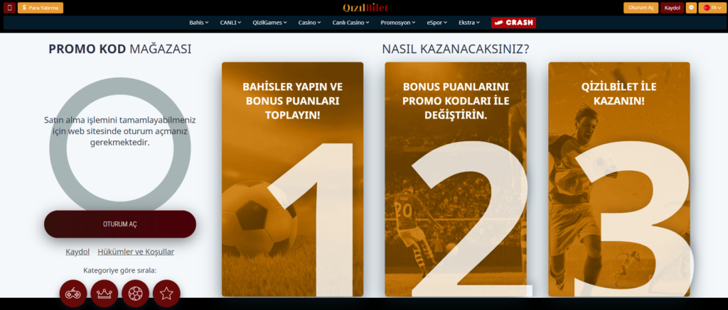 Promosyon Kodu Qizilbilet 